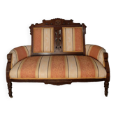 Eastlake Sofa, Bench Late 19th Century, old vintage furniture