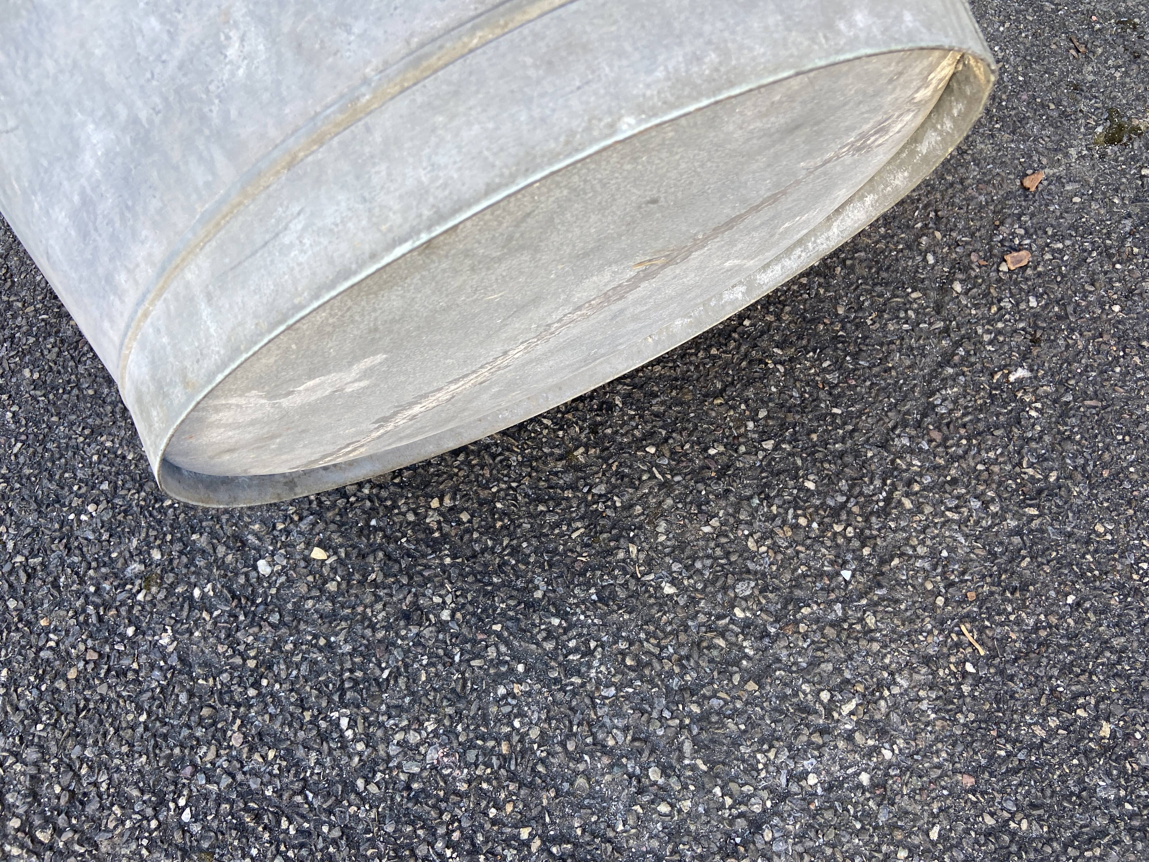 Vintage galvanized zinc basin