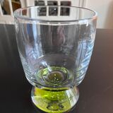 Flared vase made of bubbled glass