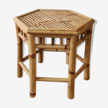 Octagonal bamboo table