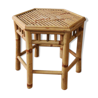 Octagonal bamboo table