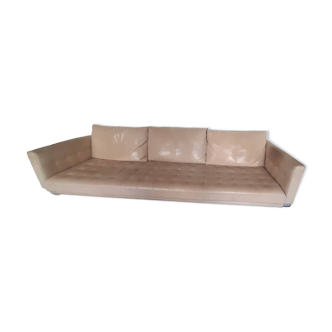 Designer Philippe Stark sofa, in natural leather