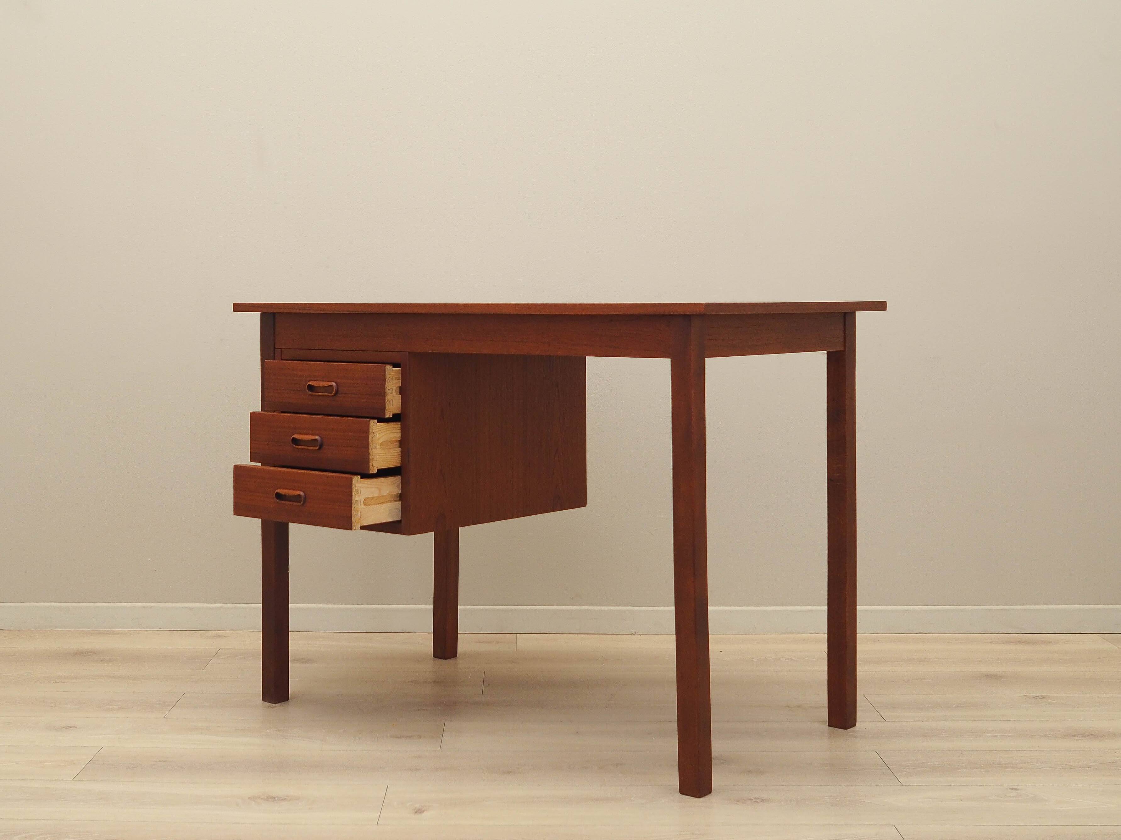 Teak desk, Danish design, 1970s, production: Denmark