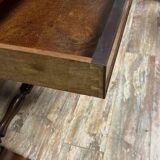 Restoration period mahogany desk and display case