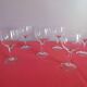 Lot 6 verres à pied en cristal ciselé non signé  hauteur 12,5 cm