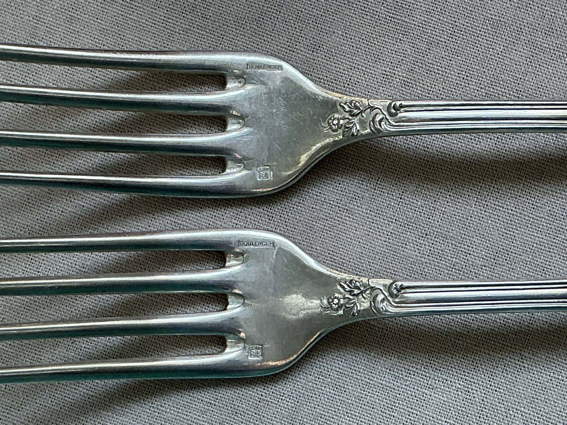 Elegant cutlery set 1900-1910 Boulenger "White 84" 24 place settings