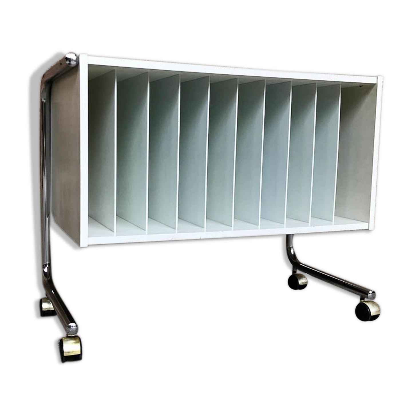 Vintage vinyl storage furniture, circa 1968, made in France