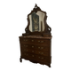 Antique chest of drawers with mirror