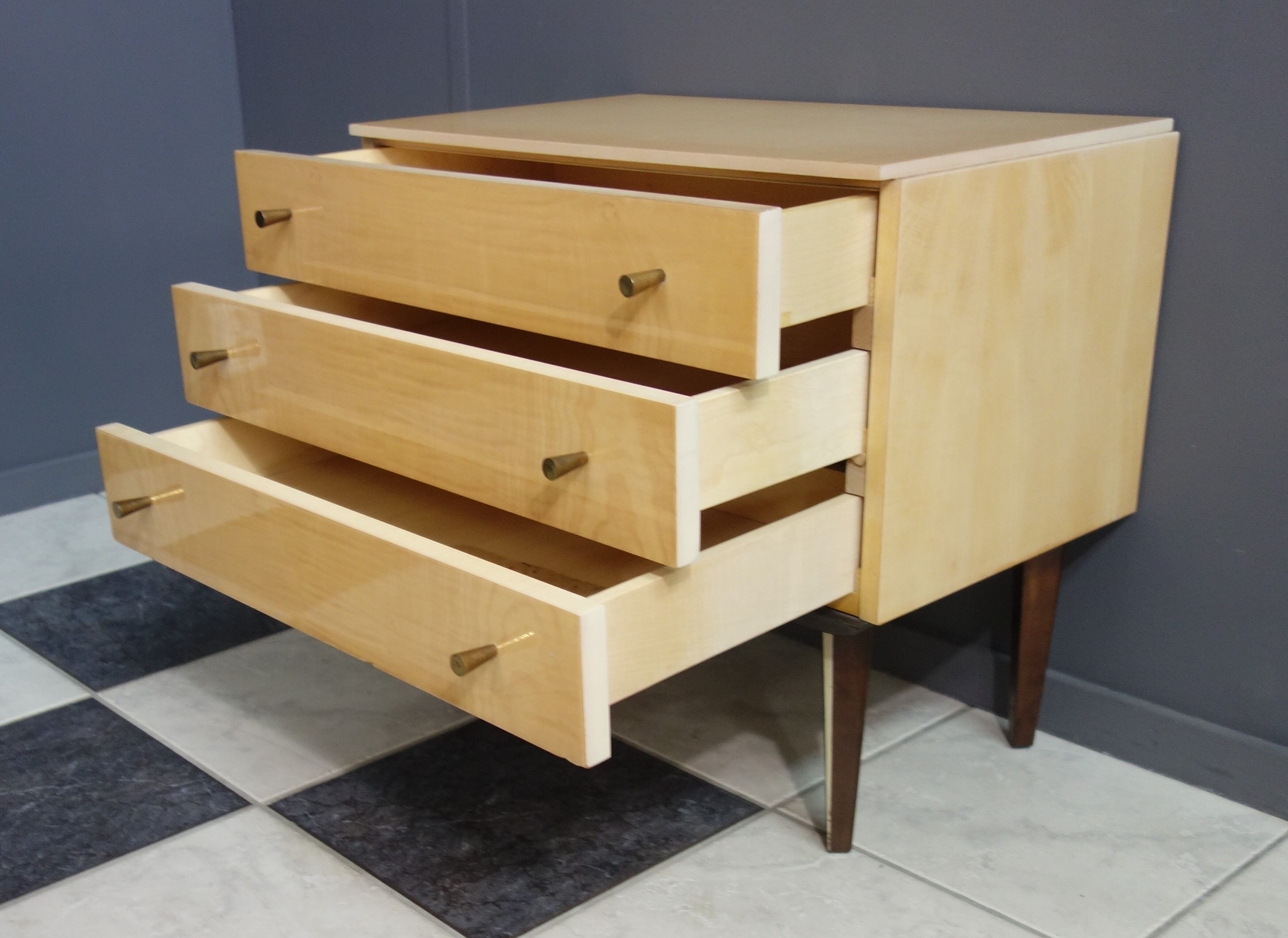 Chest of drawers blond wood 1960s