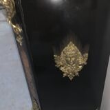 Meuble Napoléon III en bois noir et marqueterie de bois clair XIX siècle