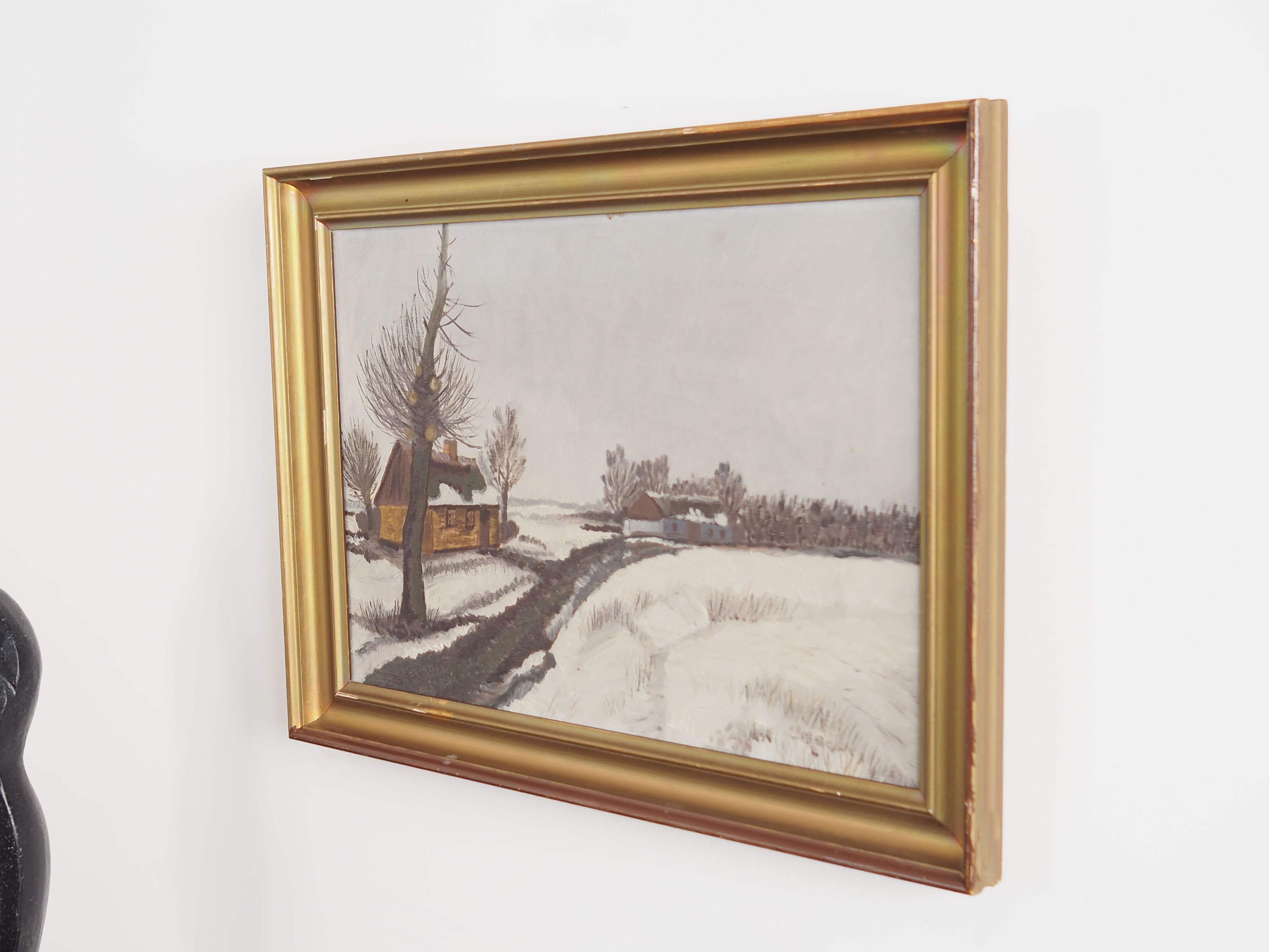 Painting, The Winterscape”, Scandinavian design, 1960s