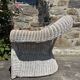 Large painted wicker armchair, 20th century, winter garden