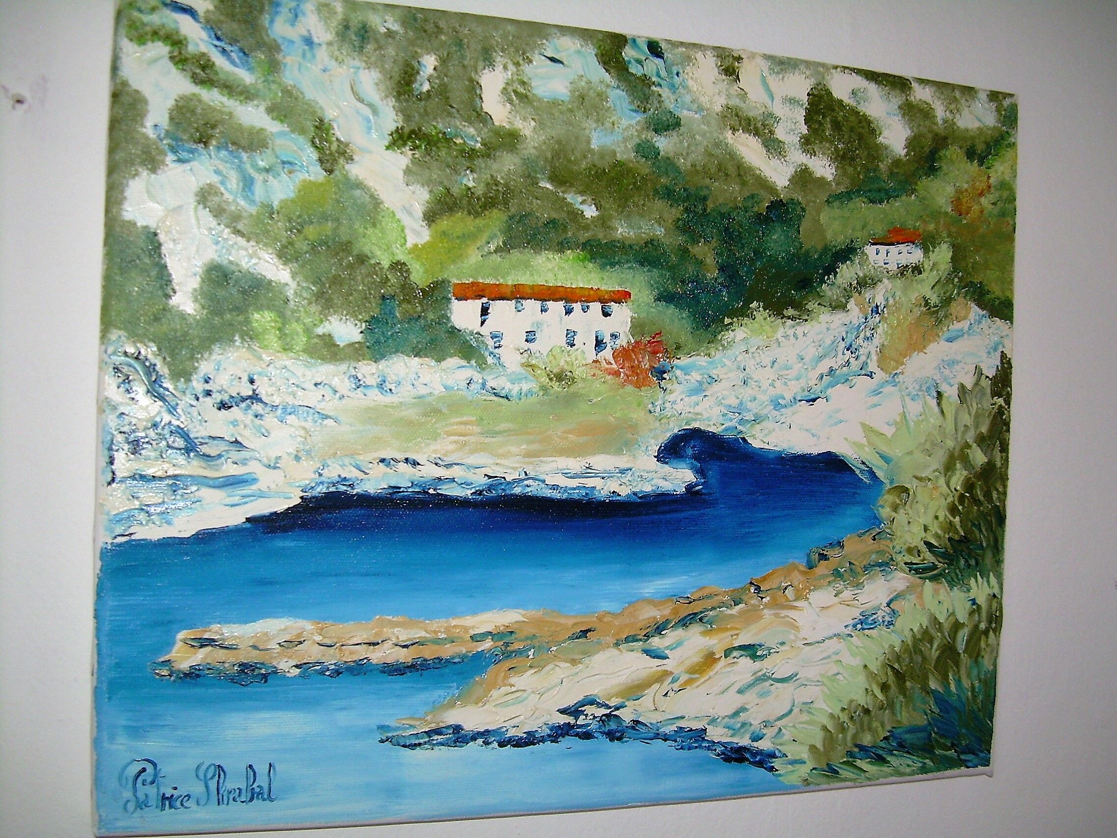 Oil on canvas by Patrice Skrabal Calanque de Morgiou