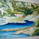 Oil on canvas by Patrice Skrabal Calanque de Morgiou