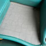 Vintage turquoise baroque armchair / sofa / couch