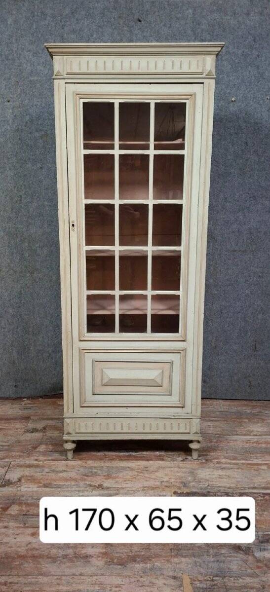 Display cabinet with a Louis XVI style lacquered door – early 20th century