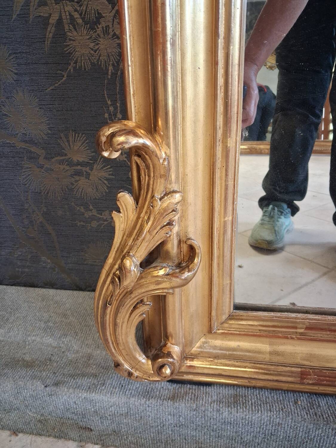 19th century mirror 181 x 110