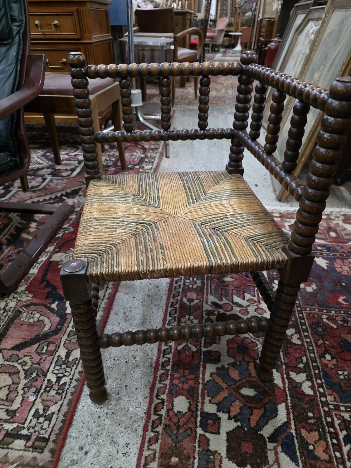 Fireplace corner armchair