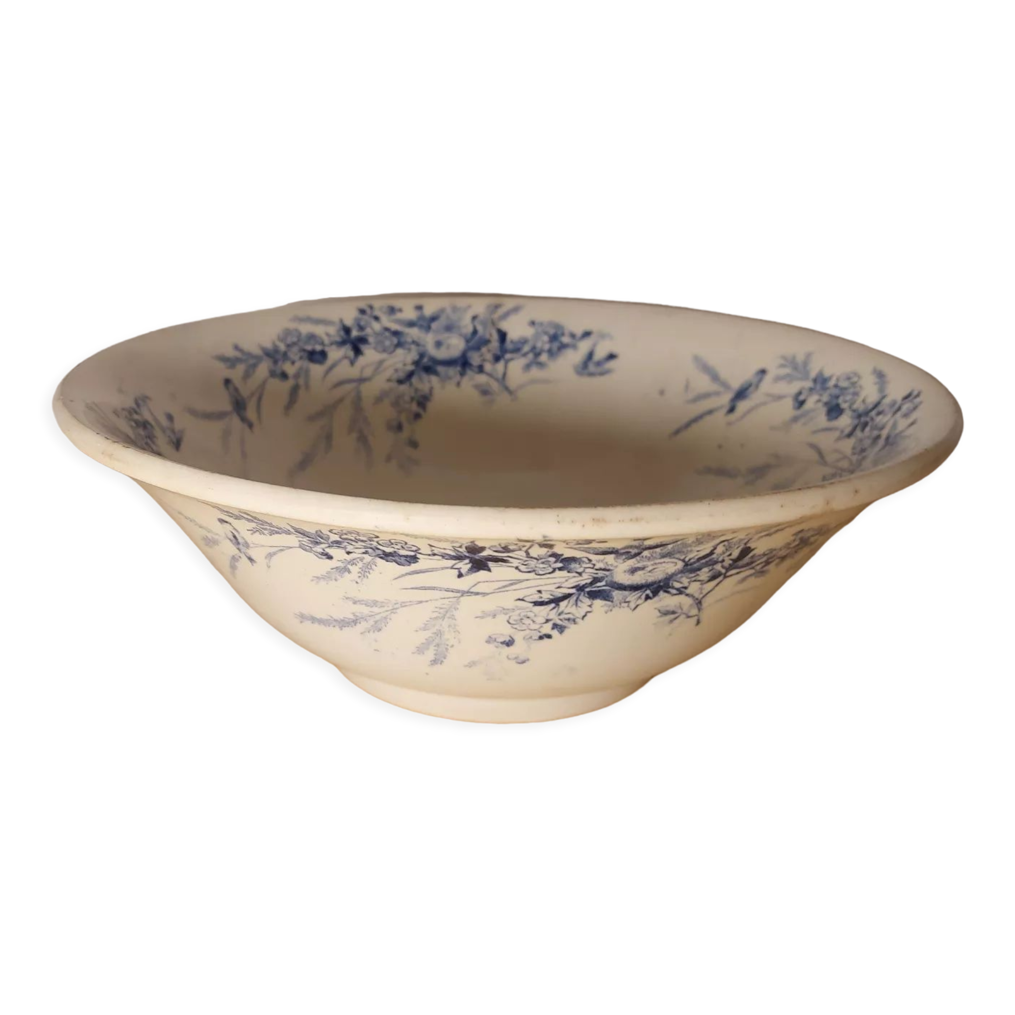 Old salad bowl Creil and Montereau iron earth