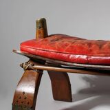 Brutalist Ottoman Camel Saddle Stool
