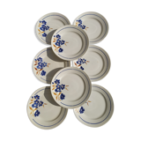 8 flat plates Badonviller model "Tunis