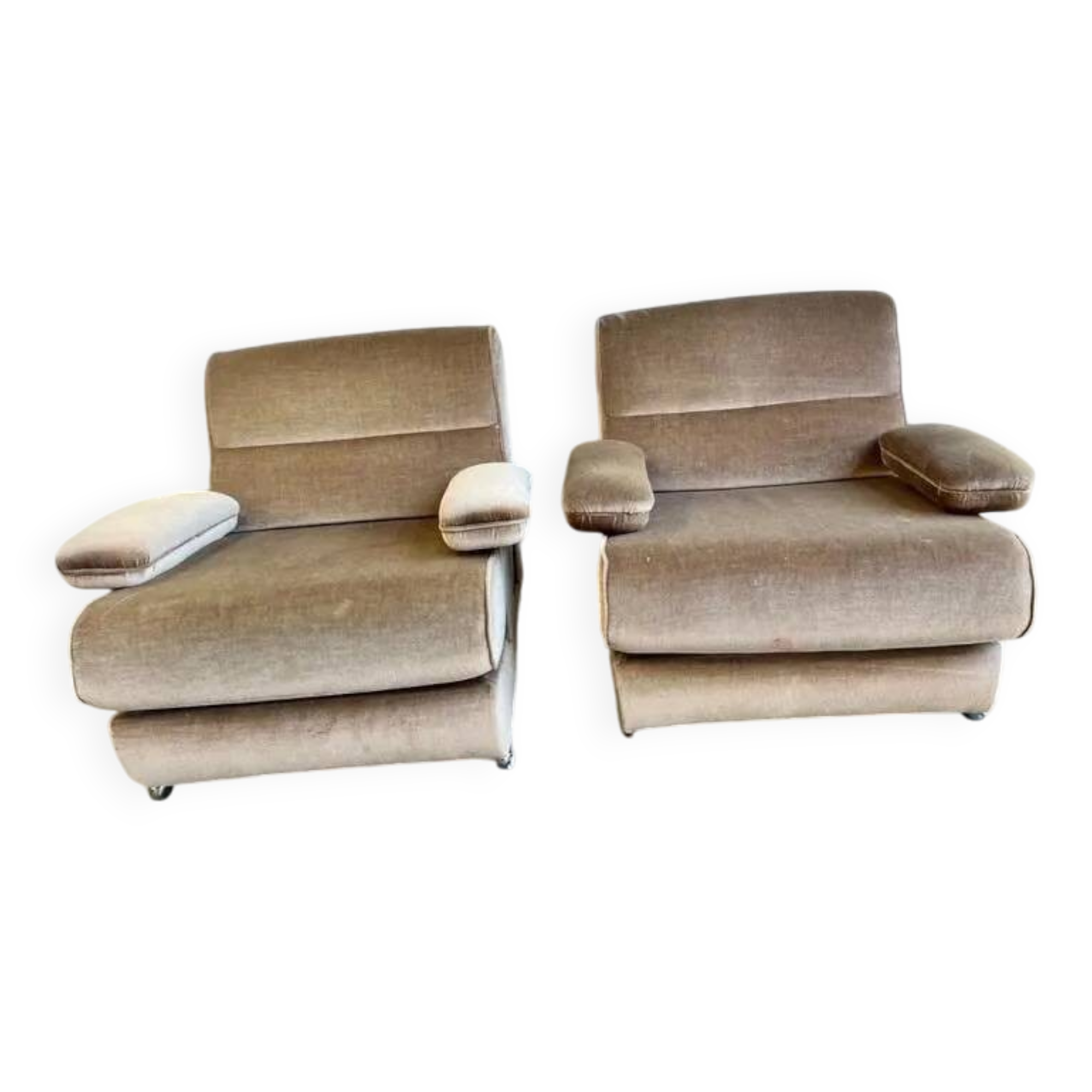 set of 2 vintage single-seater/club or 1 two-seater armchairs