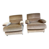lot de 2 fauteuils vintage une place/club ou 1 biplace