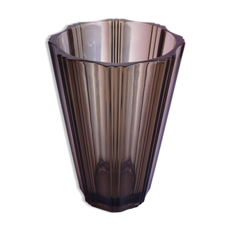 Brown glass vase