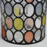 Colored glass pendant light