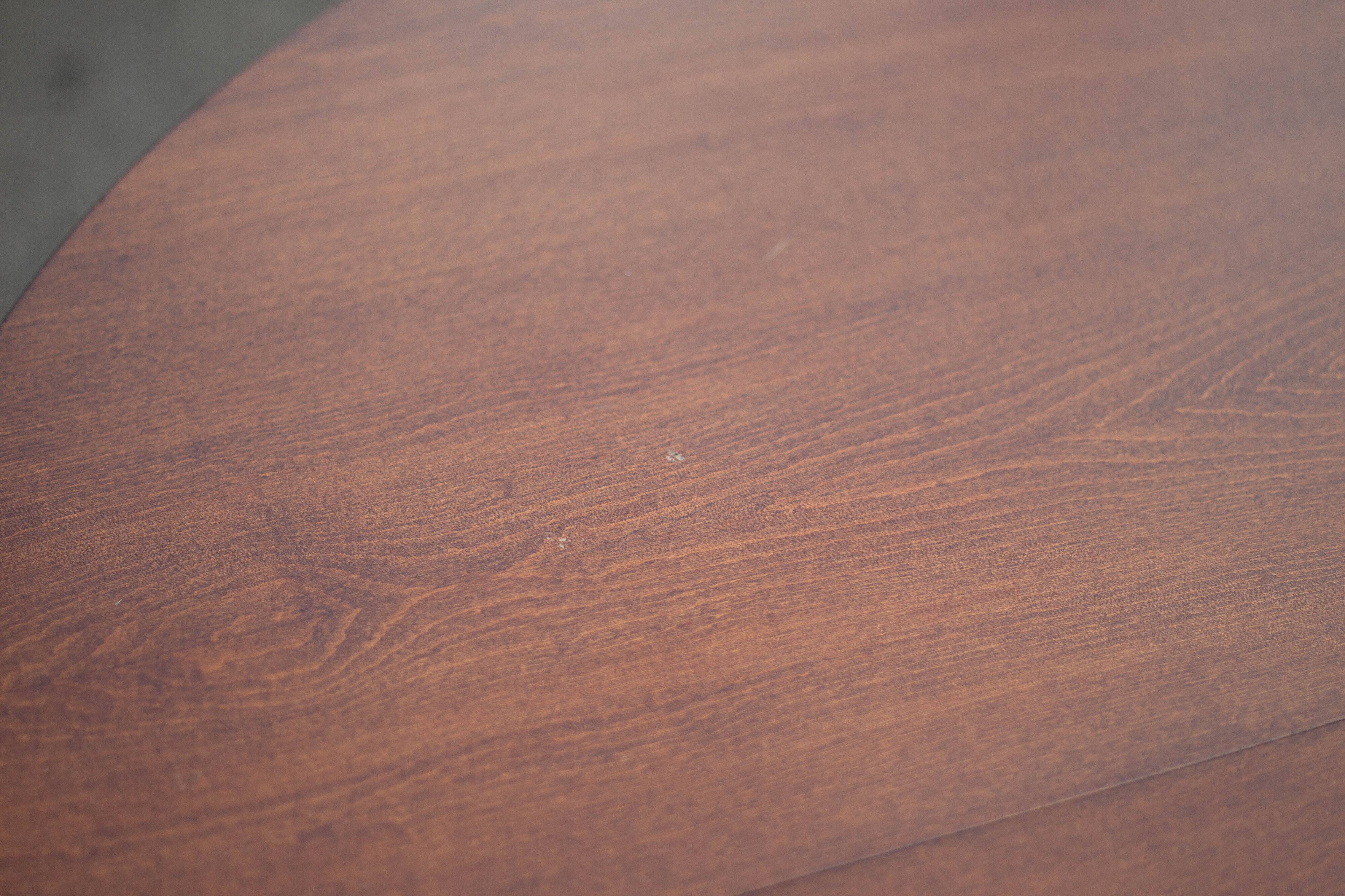 Round wooden table with 1 extension, wooden dining table, dining room table, kitchen table