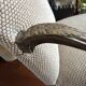 Restored Louis XIII armchair – textured beige fabric
