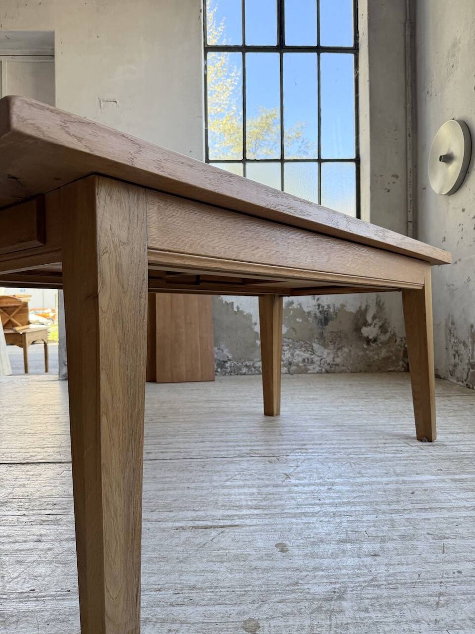 Table de ferme extensible en chêne massif