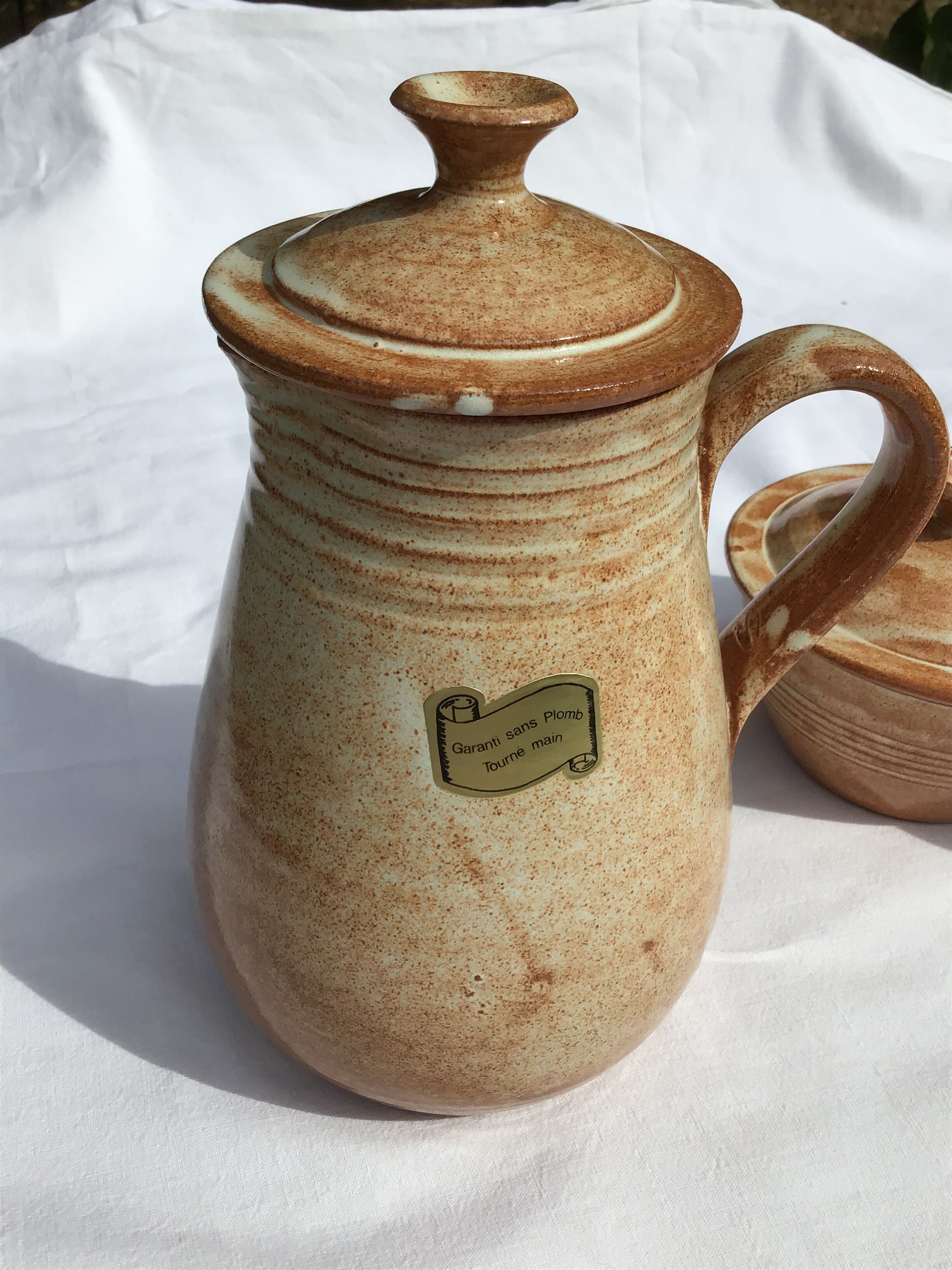 Vallauris coffee maker with sugar and milk pot