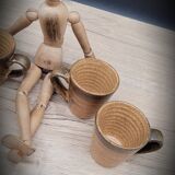 Set of 4 cups coffee stoneware