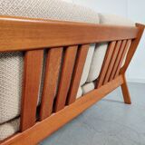 Juul Kristensen 2-seater teak sofa for Glostrup, Denmark 1960s