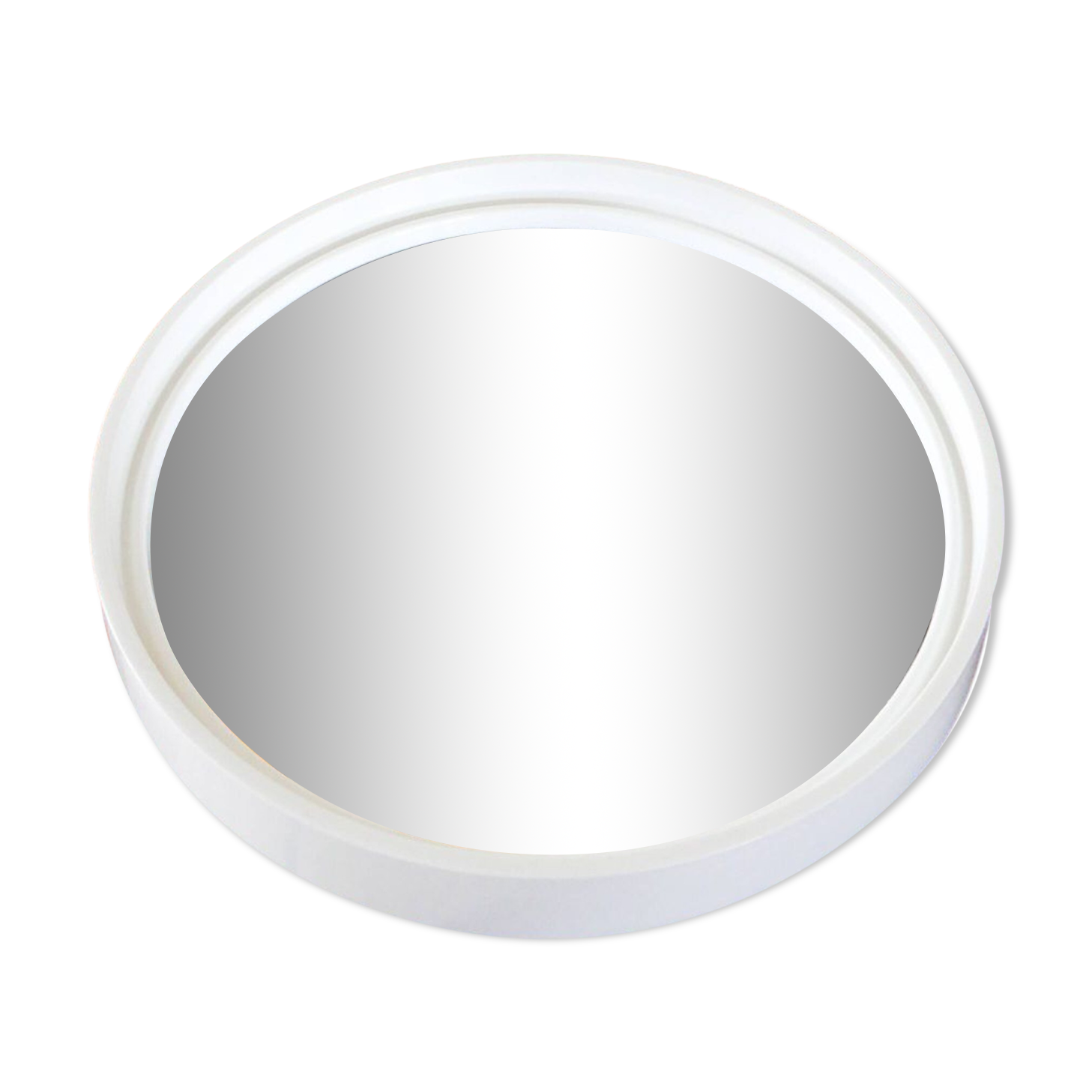 White plexi cap mirror Made in France Registered model, Design, 1970