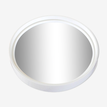 White plexi cap mirror Made in France Registered model, Design, 1970