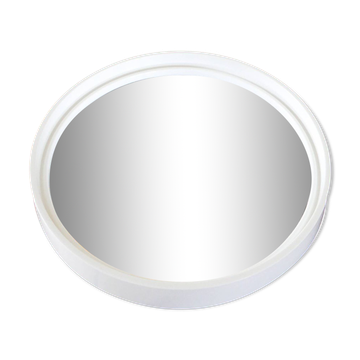 White plexi cap mirror Made in France Registered model, Design, 1970