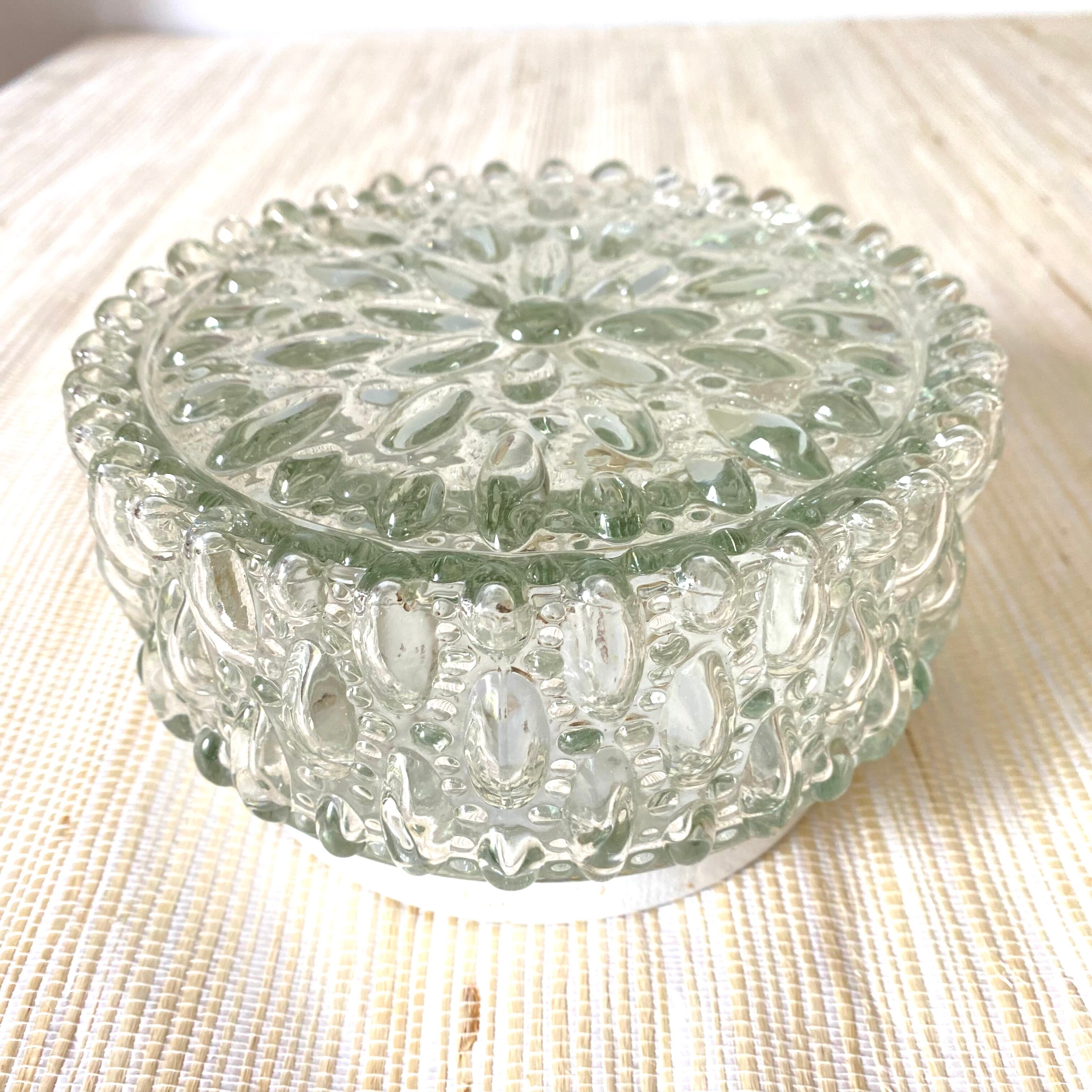 Vintage round glass ceiling lamp