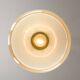 Mid-Century Italian Brass and Yellow Glass Pendant Lamp