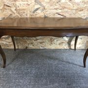 Old Coffee Table Style Louis XV Wood Chevillé Legs Curved Vintage