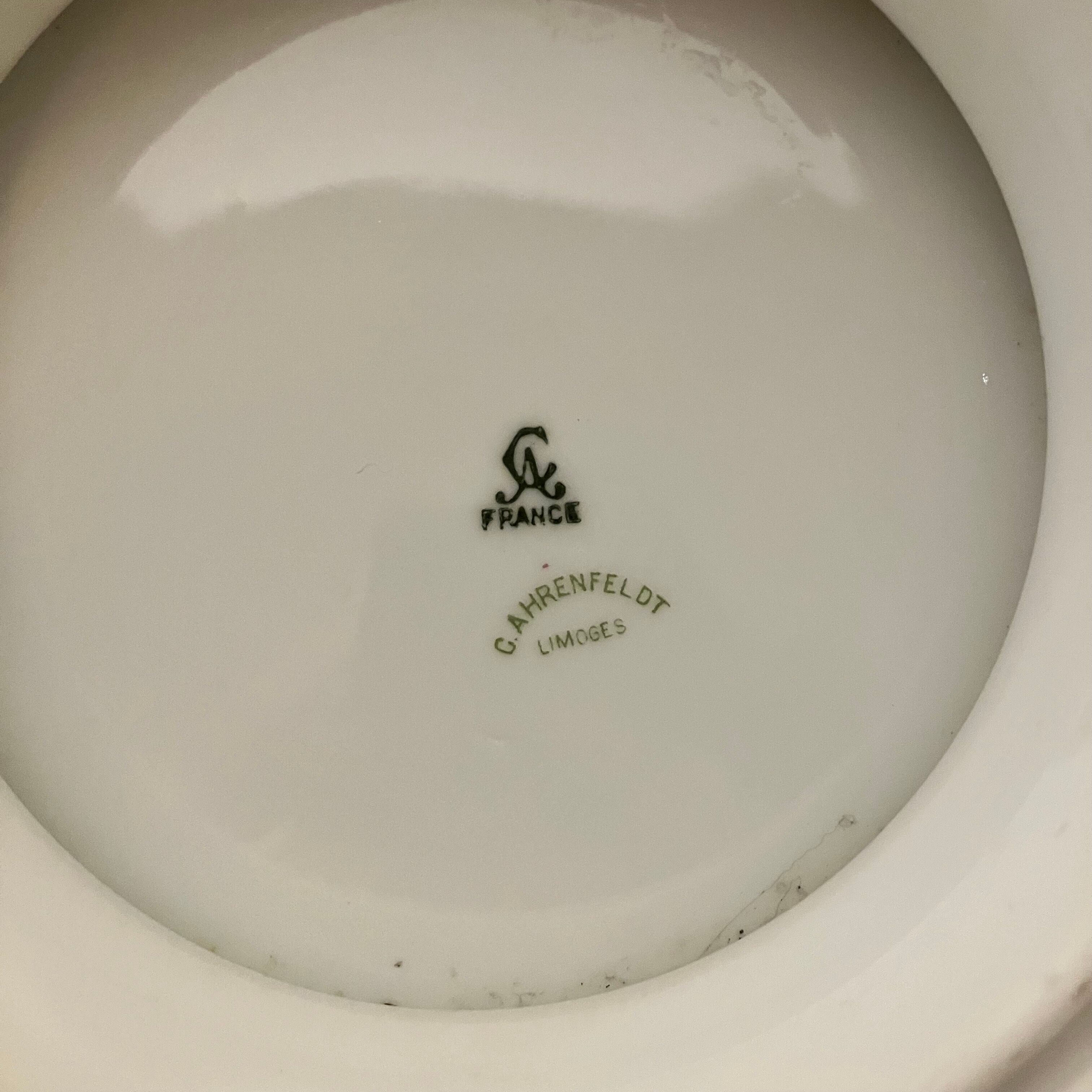 Limoges porcelain stand dish