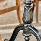 Antique bistro table with cast iron legs