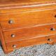 Vintage 3-drawer golden oak chest of drawers from the 50s