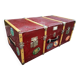 Old metal and wood travel trunk