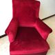 Napoleon III armchair in garnet velvet