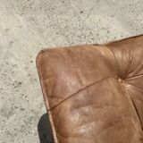 Brutalist sofa in elm and rope stitching circa 1960