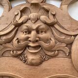 Coat rack and umbrella in carved oak XX century
