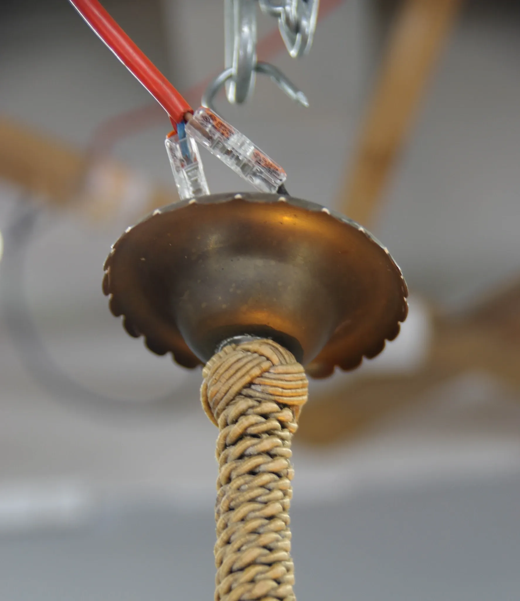 Art Nouveau Glass Pendant, Czechoslovakia, 1920s