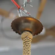Art Nouveau Glass Pendant, Czechoslovakia, 1920s